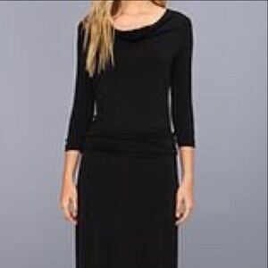 Women’s Black Maxi Dress with 3/4 Sleeves